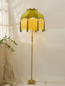 Axyaa Vintage Tassels Floor Lamp LED E27 Copper Art Deco Standing Light