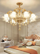 Axyaa Nordic Crystal Chandelier Modern Luxury Ceiling Light for Living Room Lobby