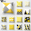 Axyaa Geometric Yellow Pillowcase for Chic Home Decor and Comfort