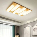 Axyaa Nordic LED Wood Ceiling Light - Modern Rectangular Room Decor Lamp