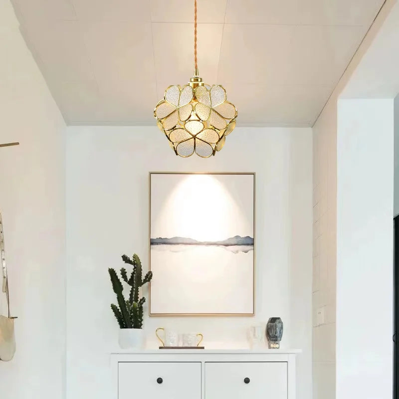Axyaa Glass LED Pendant Lights Modern Hanging Lamp for Home Decor