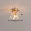 Axyaa Nordic Luxury LED Ceiling Light Copper Glass Luminaire