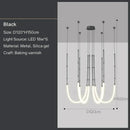 Axyaa LED Bar Counter Chandeliers: Minimalist Art Decor for Restaurant, Villa, Hotel Lobby