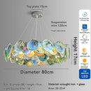 Axyaa Rainbow Glass Pendant Light for Living Room Dining Bedroom LED