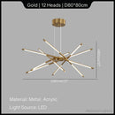 Axyaa Modern Simple Living Room Pendant Lights Fashion Chandelier Loft Decor