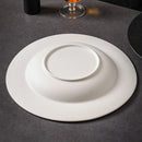Axyaa Stone Straw Hat Plate Pasta Salad Soup Dessert Kitchen Solid Color Plate