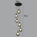 Axyaa Crystal Chandelier Stair Pendant Living Room Lighting
