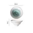 Axyaa Retro Ceramic Pasta Bowl Dessert Snack Salad Serving Molecular Cuisine Restaurant Tableware