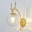 Axyaa LED Glass Spherical Wall Lamp for Home Living Room Bedroom Hallway Lighting