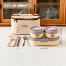 Axyaa Stainless Steel Insulated Lunch Box for Kids - Leak Proof Divided Container