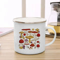 Axyaa Mushroom Enamel Coffee Mug with Handle - Creative Tea Water Cup Ideal for Travel