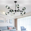 Axyaa LED Glass Chandelier for Modern Indoor Lighting Decor