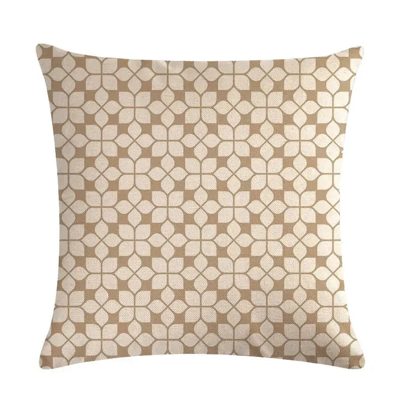 Axyaa Geometric Linen Pillowcase for Stylish Home Decor