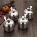 Axya Seasoning Flavor Can Salt Pepper Pot BBQ Spice Jar Bottle Spoon