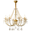 Axyaa Crystal LED Chandelier: Luxurious Lighting for Living Room with E14 LEDs