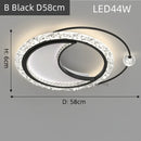 Axyaa Gold Acrylic Round Ceiling Light - Nordic Creative Bedroom Lamp