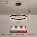 Axyaa Circle Chandelier Crystal Pendant Lamp, Postmodern Minimalist Living Room Lighting