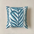 Axyaa Green Leaf Jacquard Embroidered Cushion Cover, 45x45cm