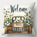 Axyaa Welcome Home Bless This Home Pillows Pattern Cushion Cover