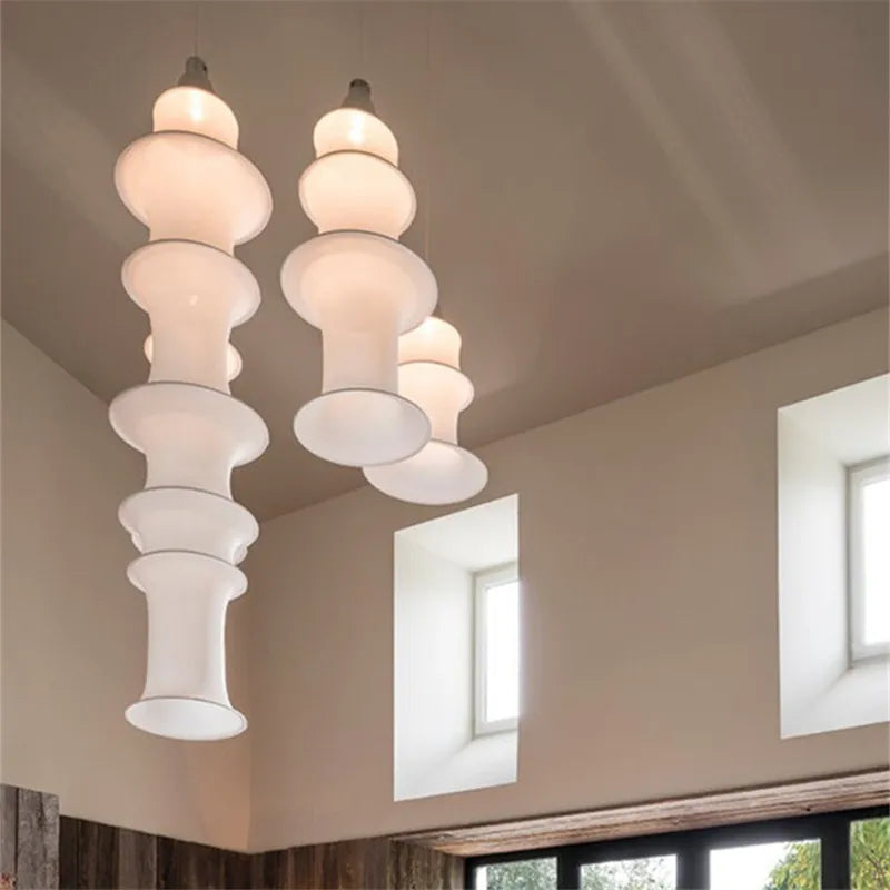 Axyaa Postmodern Silk Pendant Lamp for Bedroom and Living Room