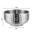 Axyaa Double Layer Stainless Steel Rice Bowl - Golden Ramen Bowls