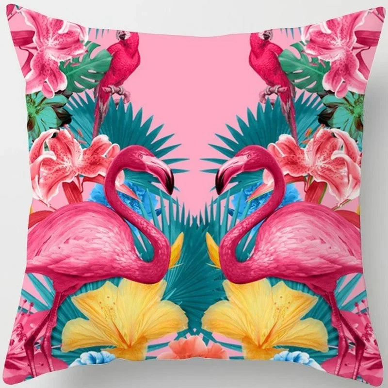 Axyaa Flamingo Cushion Cover 45*45cm – Home Sofa Decor Pillowcase