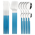 Axyaa 16-Piece Stainless Steel Cutlery Set Dinnerware Flatware Kitchen Tableware