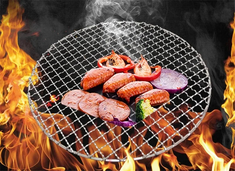 Axya Stainless Steel BBQ Grill Mesh Bacon Grill Tool Non-Stick BBQ Grid