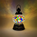 Axyaa Mini Turkish Mosaic Lanterns: Battery Warm Light, Rechargeable LED Camp Lamp