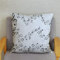 Axyaa Cartoon Sheet Music Printed Cushion Cover for Bedroom and Living Room