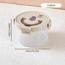 Axyaa 1100ml Clear Plastic Food Container with Leak-proof Lid