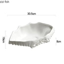 Axya Crab Shell Ceramic Bowls Set - Solid Color Tableware Dinner Plate