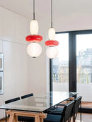 Axyaa Nordic Stained Glass LED Chandeliers for Home & Restaurant Decor