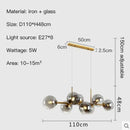 Axyaa Glass Bubble Modern Pendant Light for Home Decor