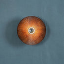 Axyaa Walnut Wood LED Round Wall Lamp for Bedroom & Living Room