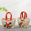 Axyaa Ceramic Embossed Flower Vase Home Decor Arrangement