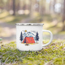 Axyaa Adventure Campfire Party Camping Mug - Mountain Handle Cup Gifts for Camper