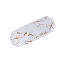Axyaa Nordic Marble Gold Sushi Plate, Retro Design, Matte Finish