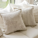 Axyaa Beige Plush Throw Pillow Cover 45X45 - Cojines Decorativos Para Sofa