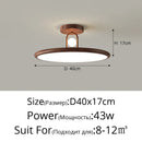 Axyaa Wood-grain LED Ceiling Chandelier for Bedroom, Balcony, Bathroom Lighting