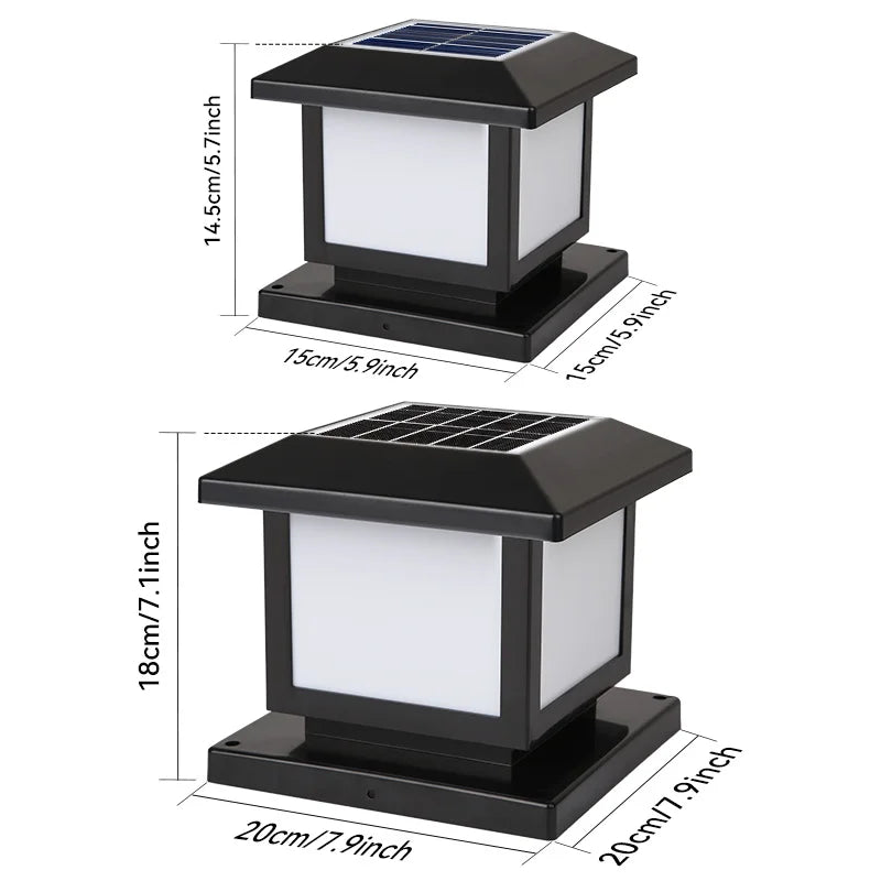 Axyaa Solar Lamp Pillar Light for Outdoor Landscape Decor