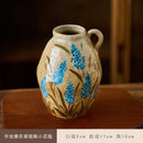 Axyaa Retro Sunflower Earthenware Vase, Japanese Style, Living Room Flower Arrangement