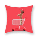 Axyaa Dog Eating Ice Cream Decorative Pillowcase 45x45cm