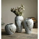 Axyaa Retro Ceramic Vase: Rural Circular Floor Decor for Living Room
