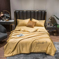 Axyaa Ice Silk Embroidered Quilt Set - Luxury European Style Cooling Blanket
