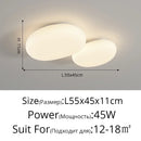 Axyaa Nordic LED Cream Ceiling Lamp for Modern Spaces