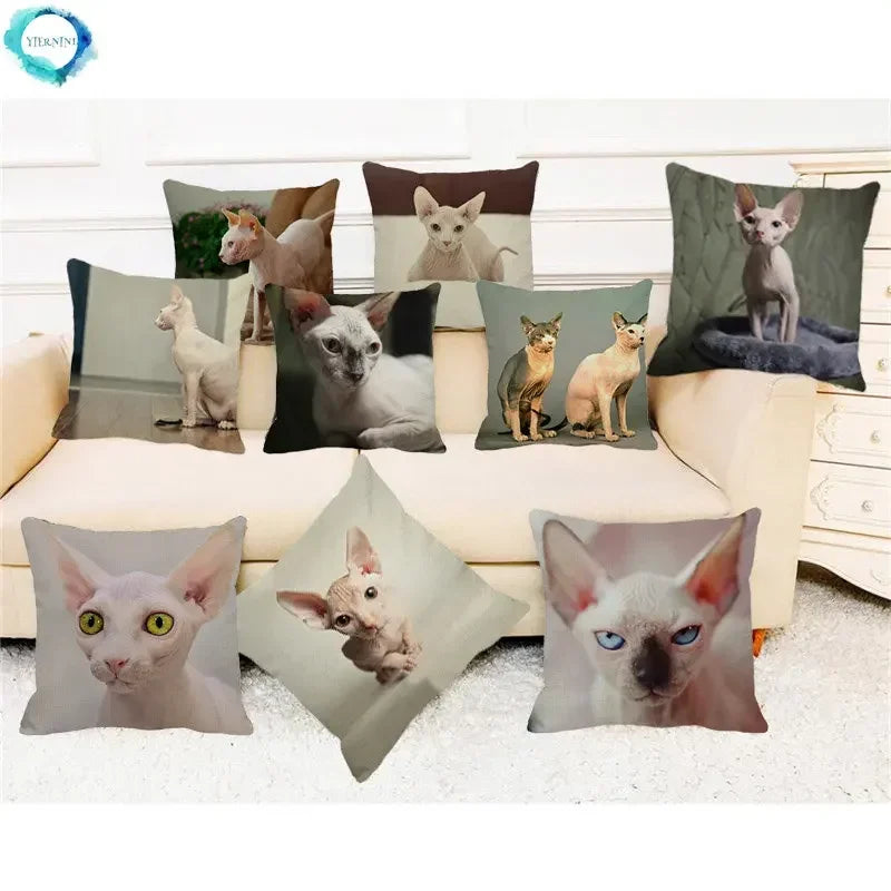 Cute Axyaa Sphinx Cat Cushion Cover 45X45cm - Home Sofa Decoration Pillowcase