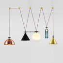 Axyaa Glass Chandelier LED Suspension Lamps for Restaurant, Bar, Bedroom