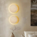 Axyaa Yellow Travertine Stone LED Wall Light - Nordic Modern Bedside Lamp