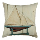 Marine Ship Print Linen Pillow Cover for Home Sofa Decor Axyaa